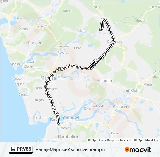 PRV85 Bus Line Map