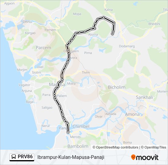 PRV86 Bus Line Map