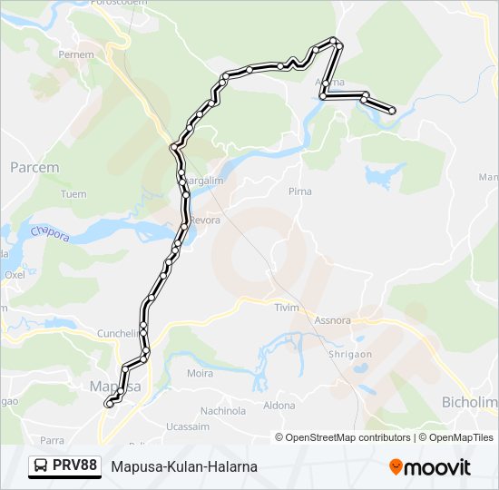 PRV88 Bus Line Map