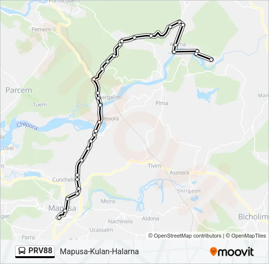 PRV88 Bus Line Map