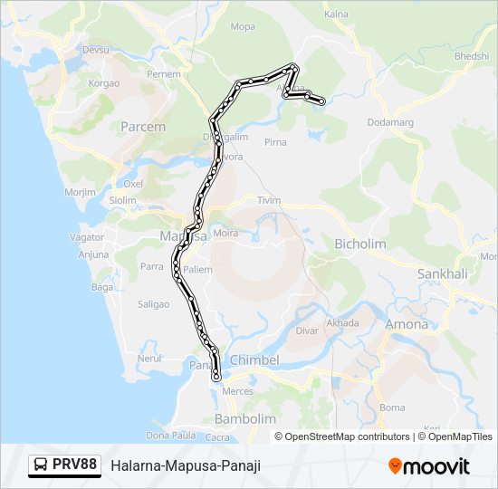 PRV88 Bus Line Map