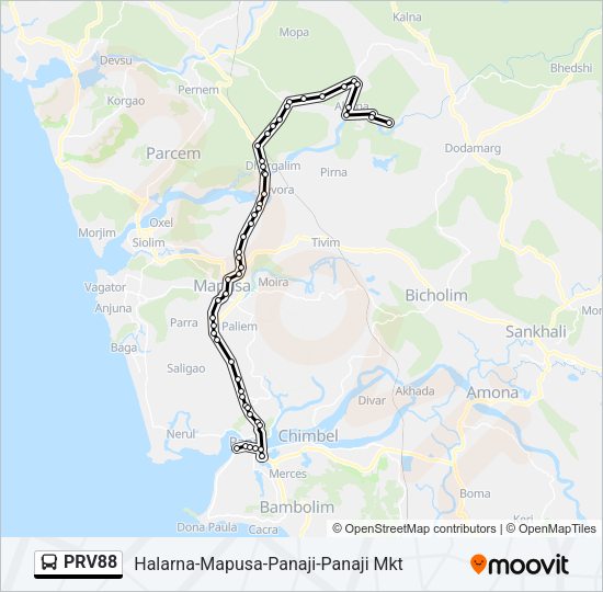 PRV88 Bus Line Map