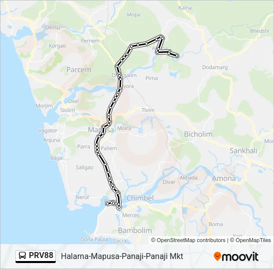 PRV88 Bus Line Map