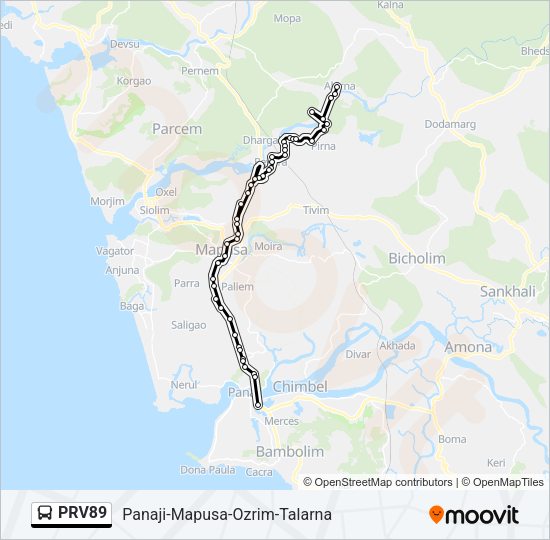 PRV89 Bus Line Map