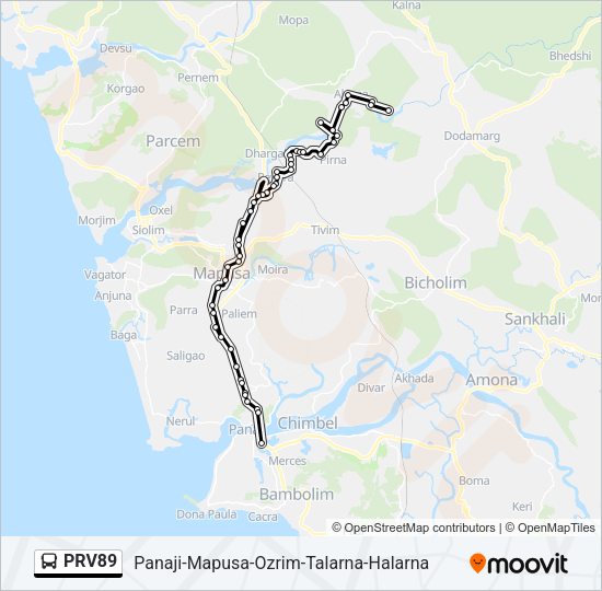 PRV89 Bus Line Map