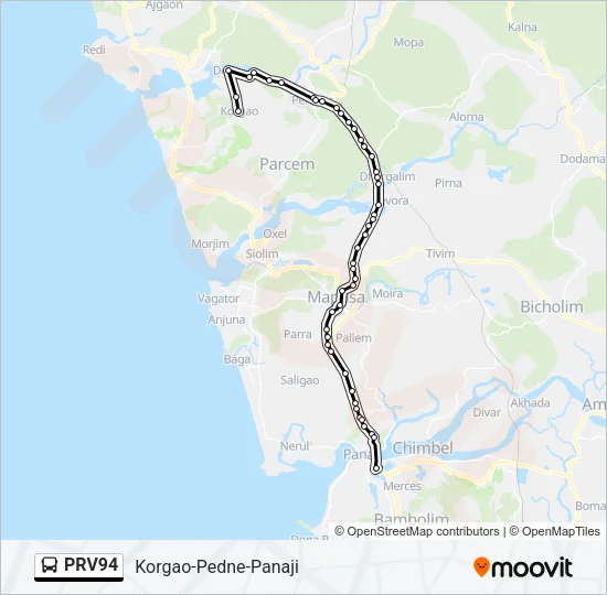 PRV94 Bus Line Map
