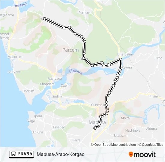 PRV95 Bus Line Map
