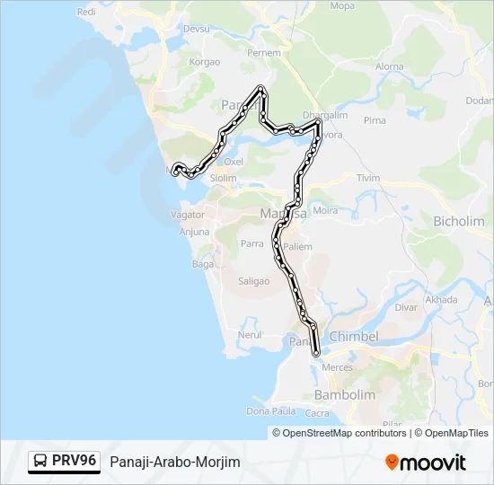 PRV96 Bus Line Map