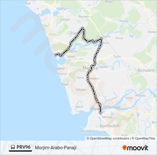 PRV96 Bus Line Map