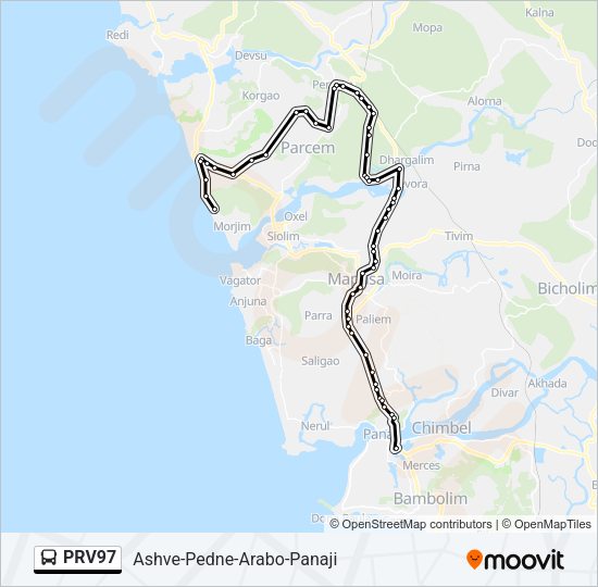 PRV97 Bus Line Map