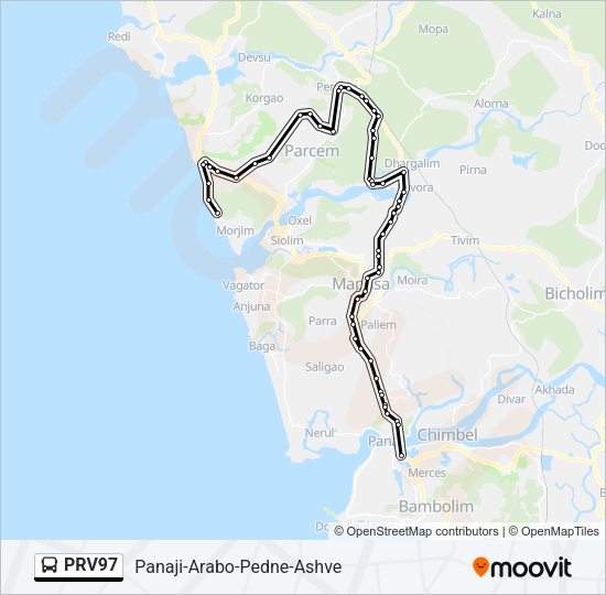 PRV97 Bus Line Map