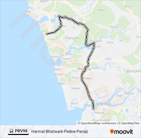 PRV98 Bus Line Map