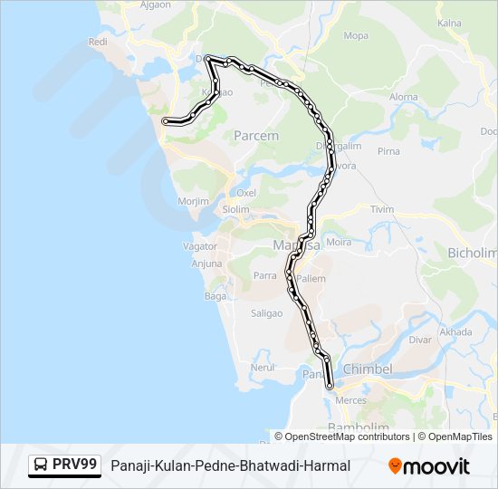 PRV99 Bus Line Map