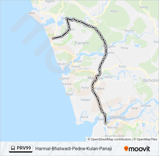PRV99 Bus Line Map