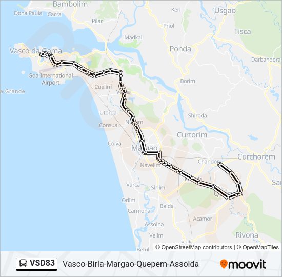 VSD83 Bus Line Map