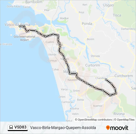 VSD83 Bus Line Map