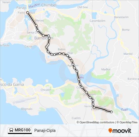 MRG100 Bus Line Map