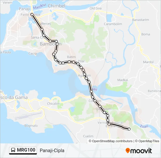 MRG100 Bus Line Map