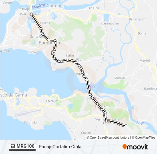 MRG100 Bus Line Map