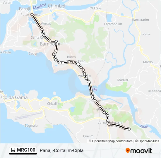 MRG100 Bus Line Map
