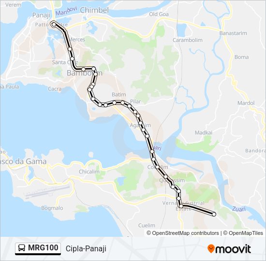 MRG100 Bus Line Map
