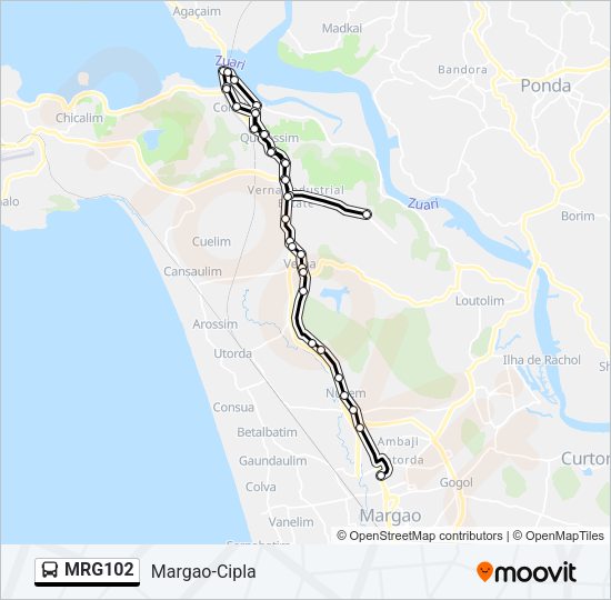 MRG102 Bus Line Map