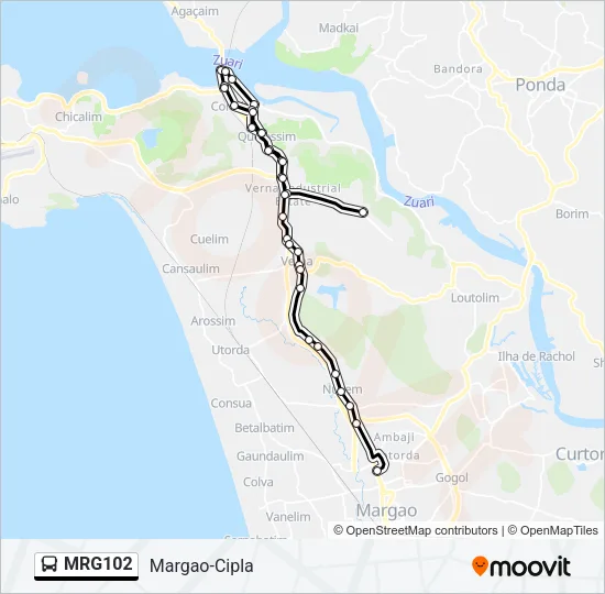 MRG102 Bus Line Map
