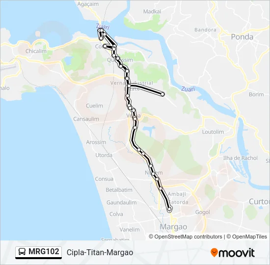 MRG102 Bus Line Map