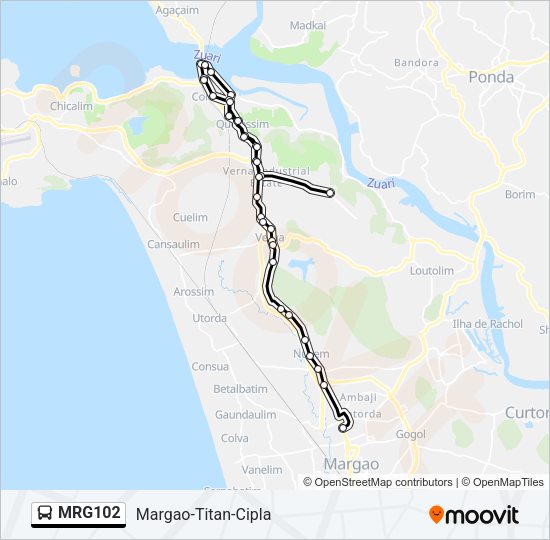 MRG102 Bus Line Map