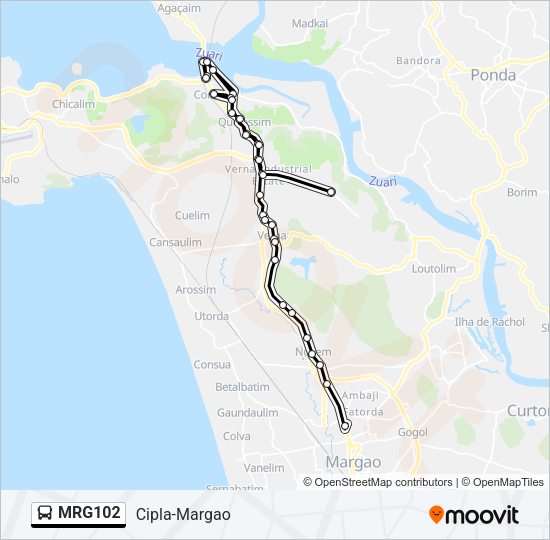 MRG102 Bus Line Map