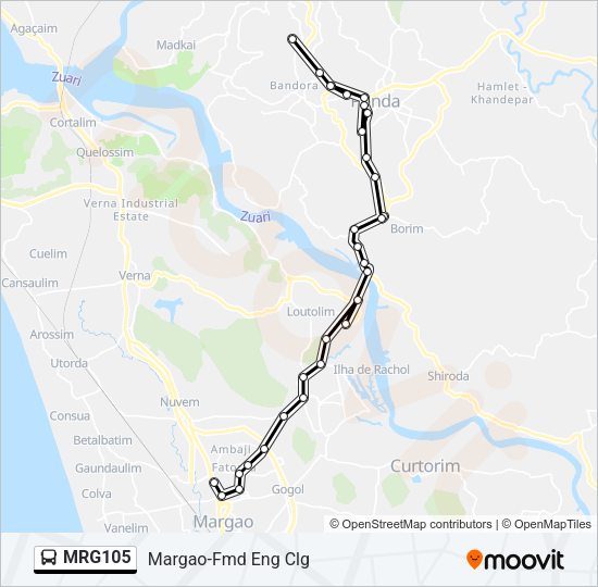 MRG105 Bus Line Map