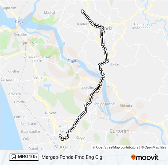 MRG105 Bus Line Map