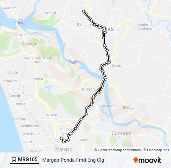 MRG105 Bus Line Map