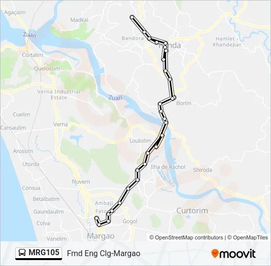 MRG105 Bus Line Map