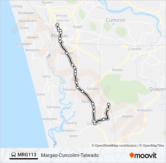 MRG113 Bus Line Map