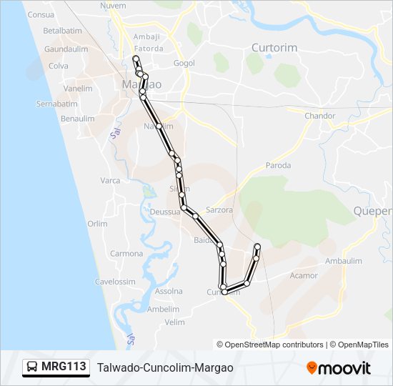 MRG113 Bus Line Map
