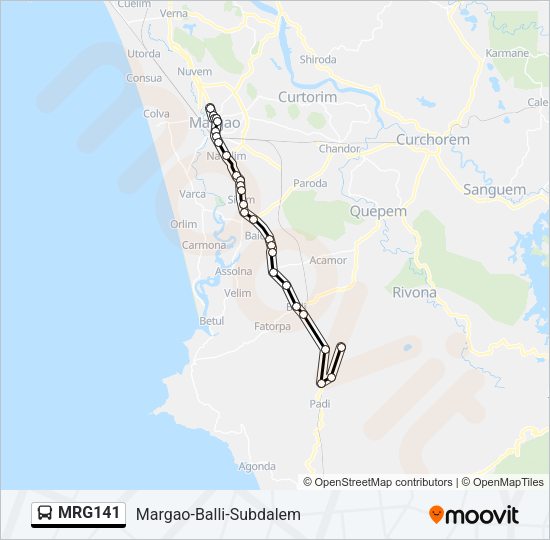 MRG141 Bus Line Map