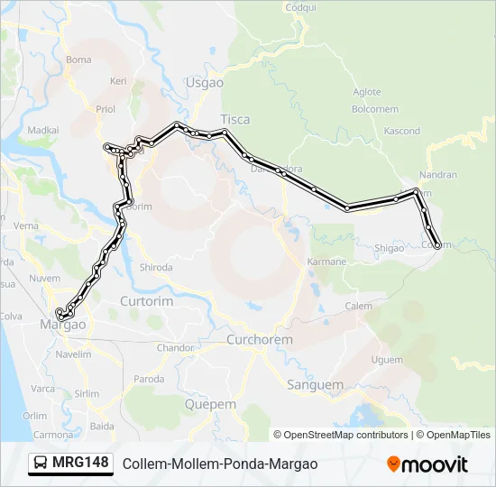 MRG148 Bus Line Map