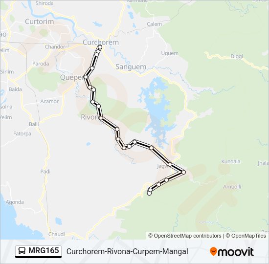MRG165 Bus Line Map