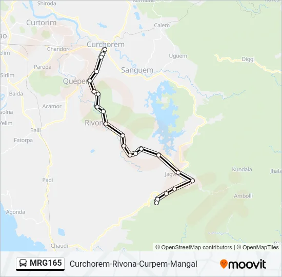 MRG165 Bus Line Map