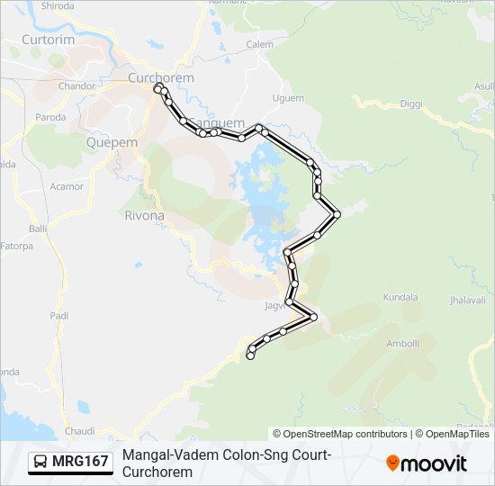 MRG167 Bus Line Map