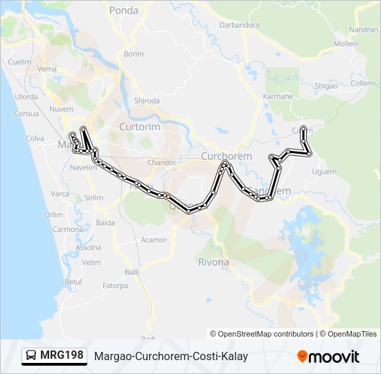 MRG198 Bus Line Map