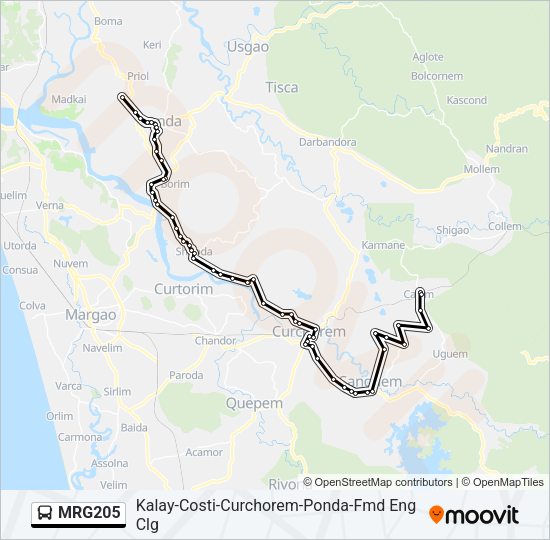 MRG205 Bus Line Map