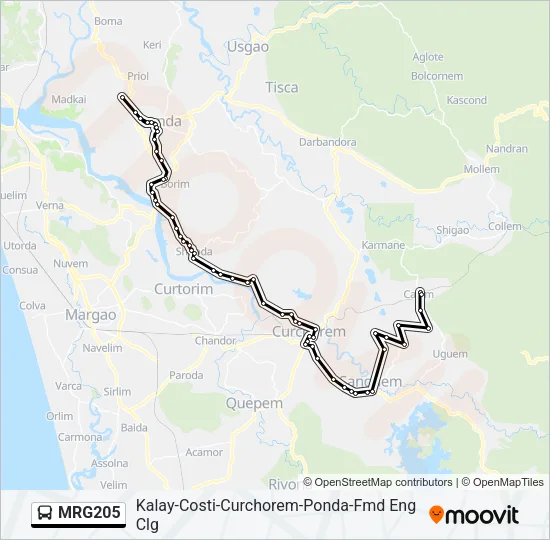 MRG205 Bus Line Map