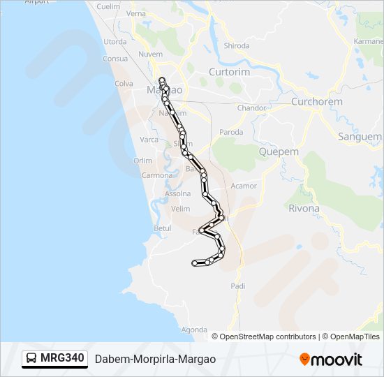 MRG340 Bus Line Map