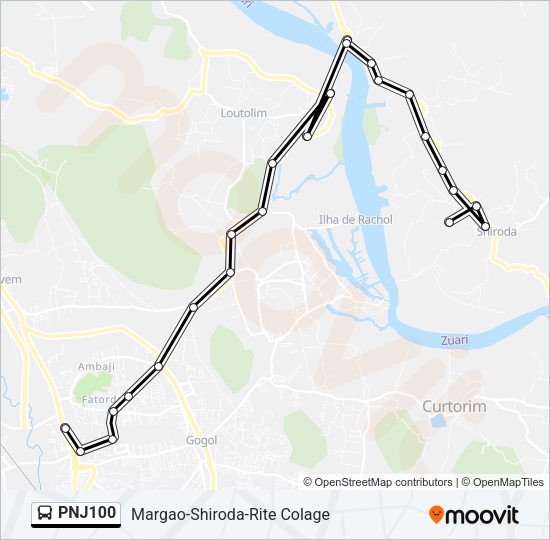 PNJ100 Bus Line Map