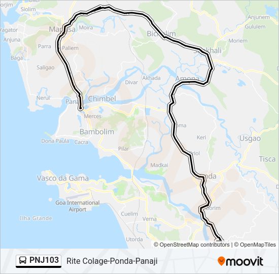 PNJ103 Bus Line Map