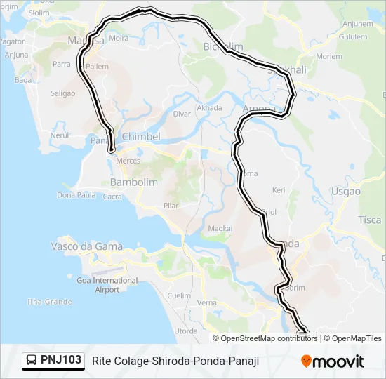 PNJ103 Bus Line Map