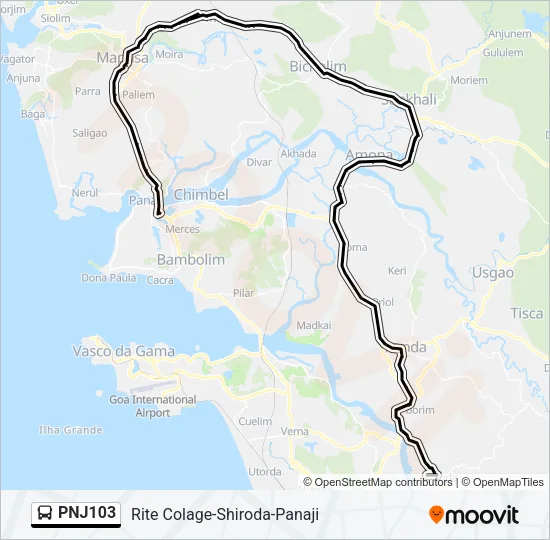 PNJ103 Bus Line Map