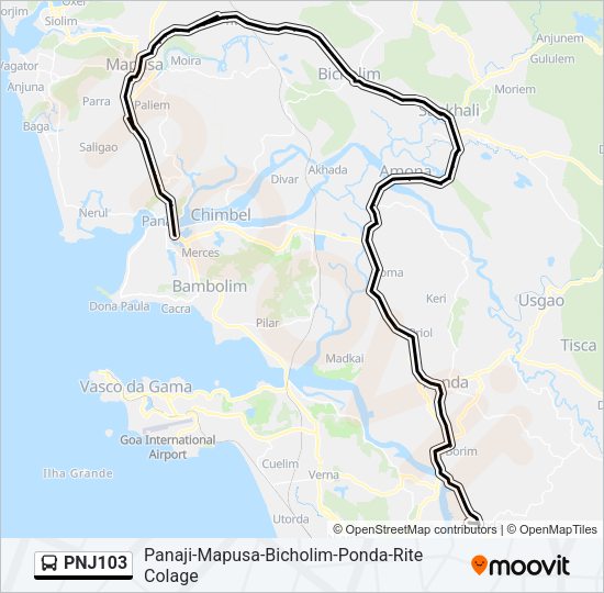 PNJ103 Bus Line Map
